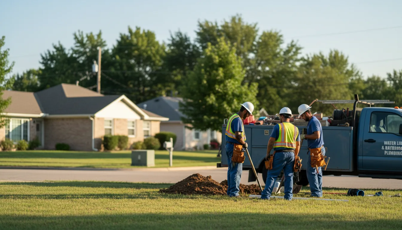Residential water line and bathroom plumbing service in Seguin, TX